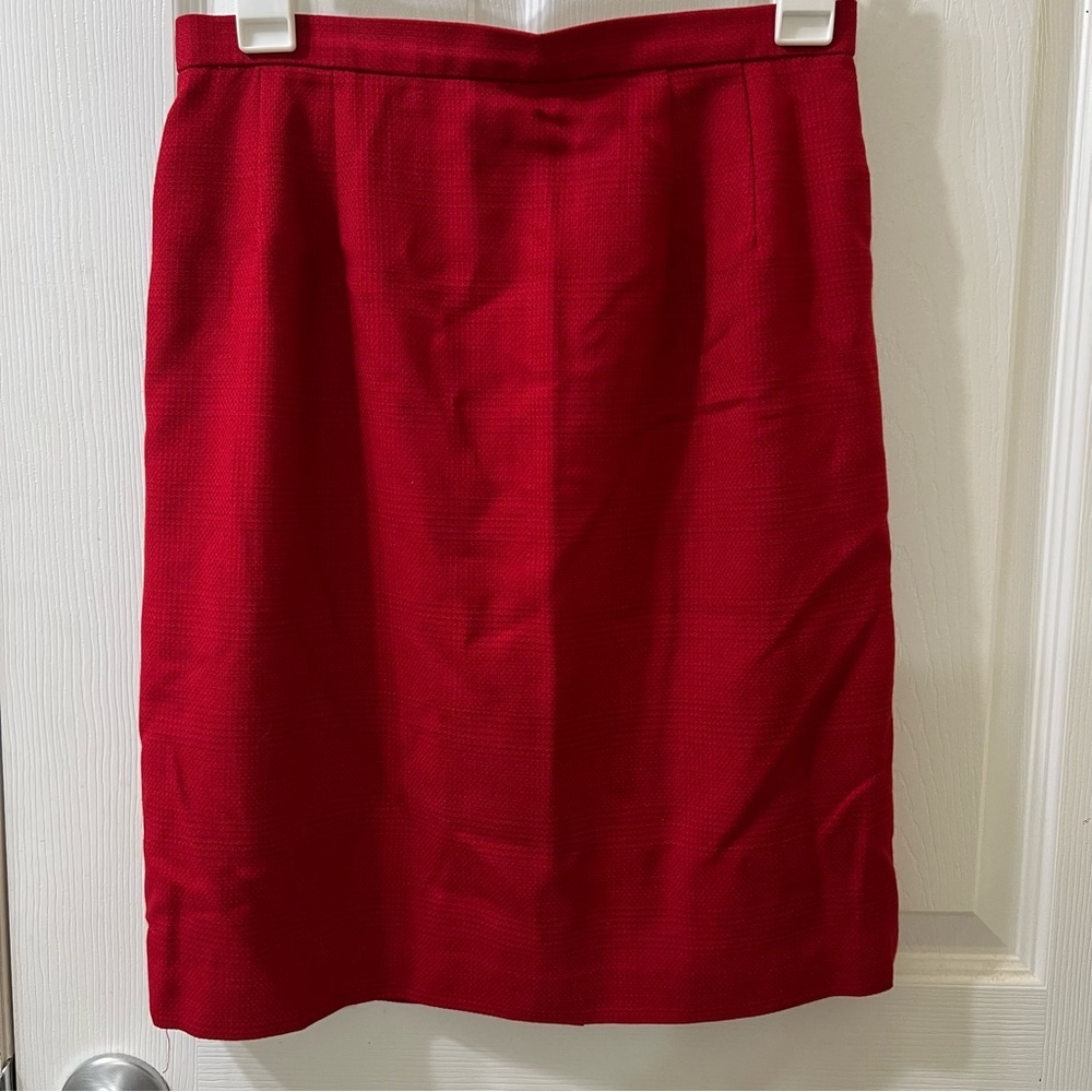 Talbots Women's Deep Red Pencil Skirt- 6P